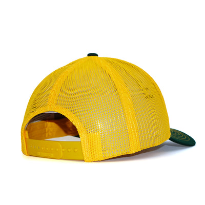Wally's Mechanic Green & Yellow Trucker Hat
