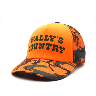Wally's Country Orange Camo Trucker Hat